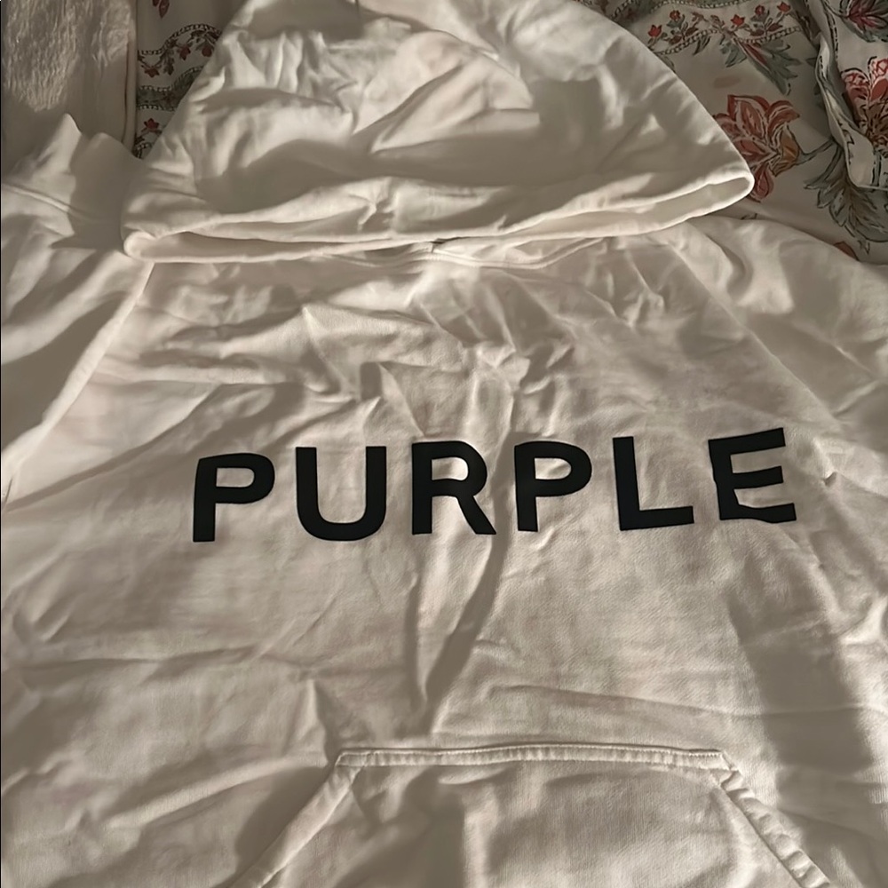 White Purple Brand Hoodie (used once) Good As New